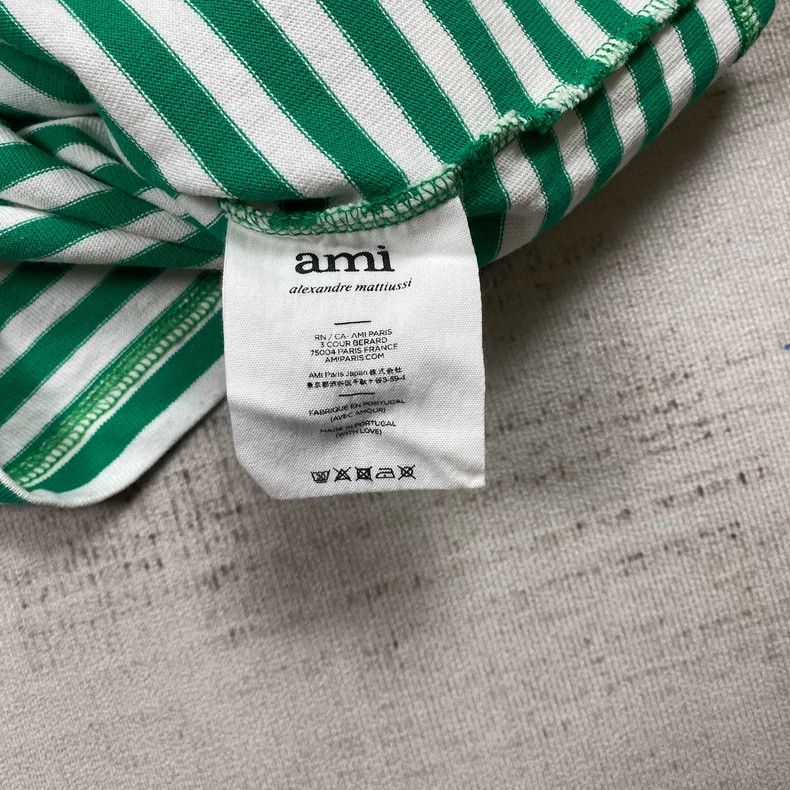 AMI Ami Paris Striped Long Sleeve T-Shirt-yf Size US S / EU 44-46 / 1 - 7 Thumbnail