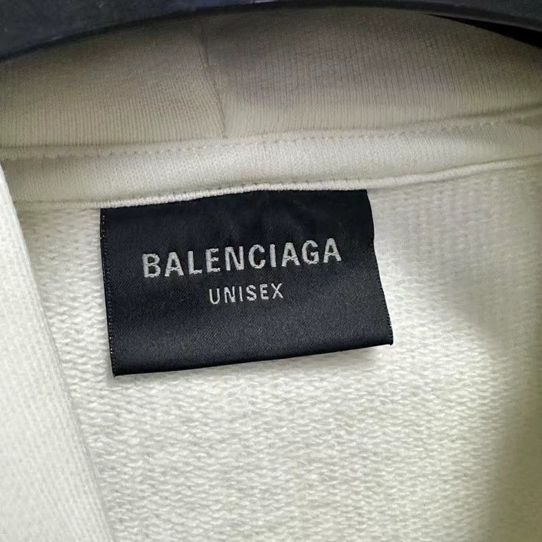 Balenciaga Balenciaga White Logo Zip Hoodie-yf Size US S / EU 44-46 / 1 - 3 Thumbnail