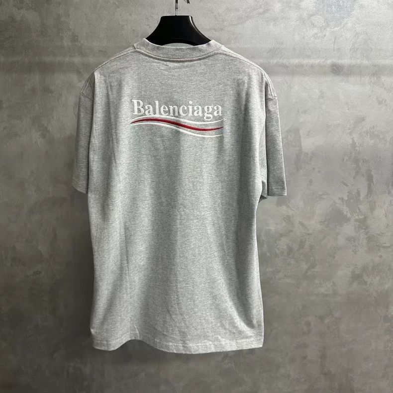 Balenciaga Balenciaga Gray Logo Print Short Sleeve T-shirt-yf Size US XS / EU 42 / 0 - 2 Thumbnail