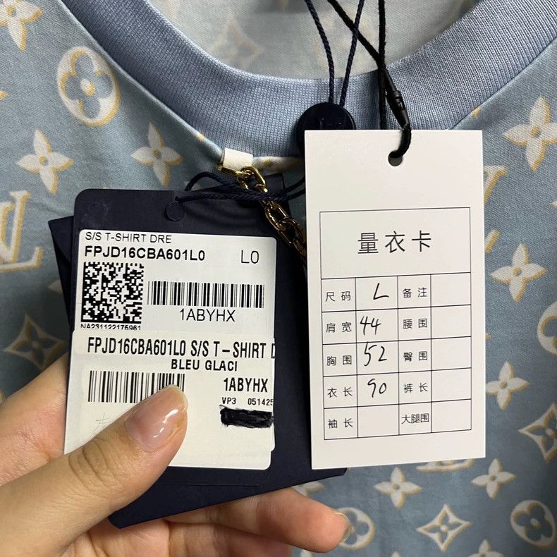 Louis Vuitton Louis Vuitton Blue Monogram Short-Sleeve Dress-yf Size US L / EU 52-54 / 3 - 3 Thumbnail