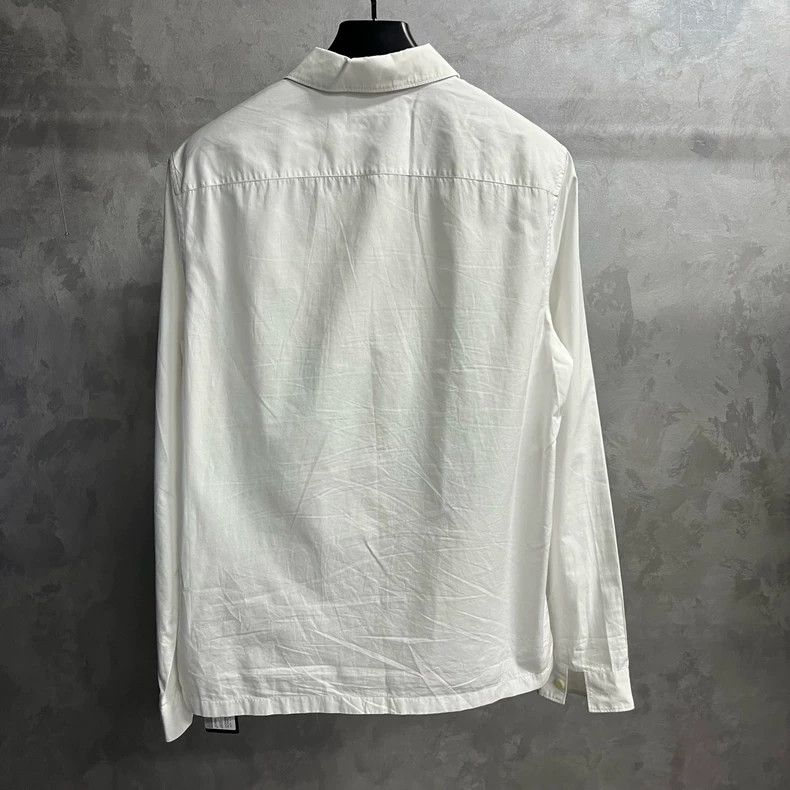 Prada Prada White Zip Collar Long Sleeve Shirt-yf Size US L / EU 52-54 / 3 - 2 Thumbnail