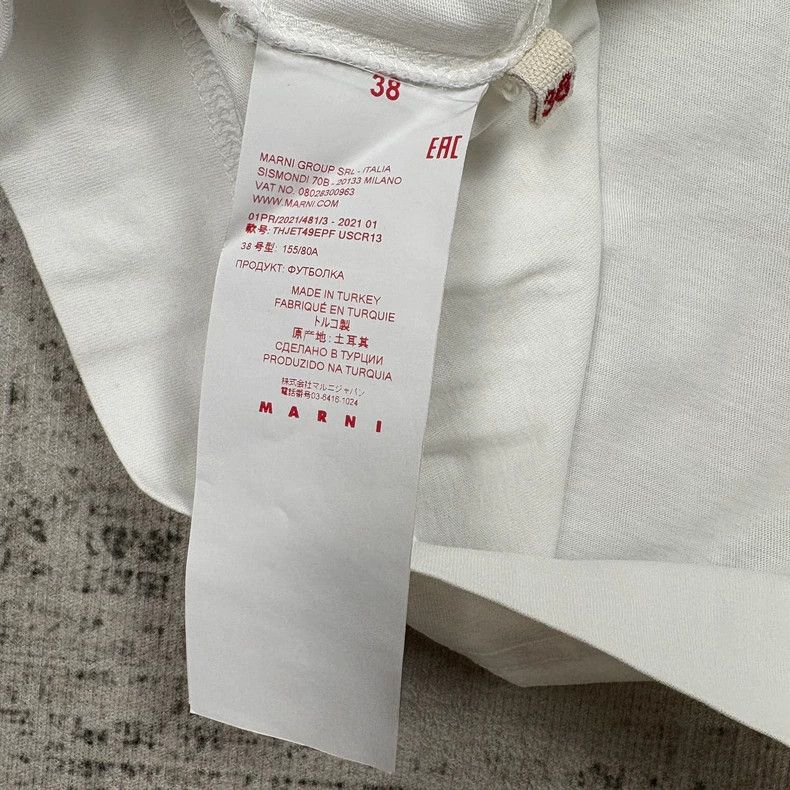 Marni MARNI Letter Print Short Sleeve T-Shirt-yf Size US M / EU 48-50 / 2 - 4 Thumbnail