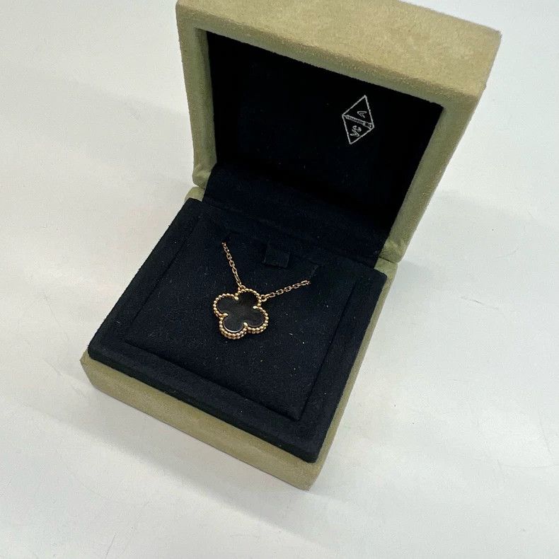 Vintage Van Cleef & Arpels Black Flower Necklace-yf Size ONE SIZE - 2 Thumbnail