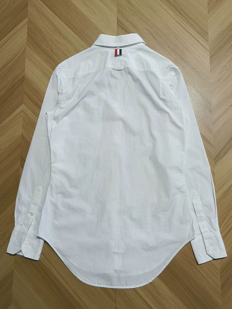 Thom Browne Thom Browne White Long Sleeve Shirt-yf Size US M / EU 48-50 / 2 - 2 Thumbnail