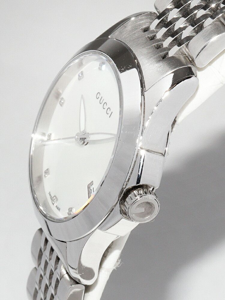 Gucci Gucci Gucci White Mother of Pearl G-Timeless Watch YA126504 Metal Quartz 126.5 YA126504 DUTY FREE for USA Size ONE SIZE - 3 Thumbnail