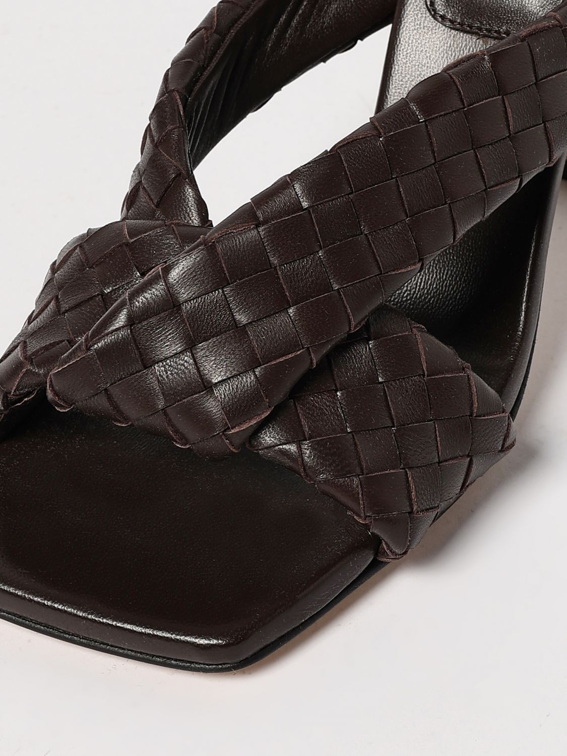 Bottega Veneta Bottega Veneta Heeled Sandals Woman Brown Size US 7.5 / IT 37.5 - 4 Thumbnail