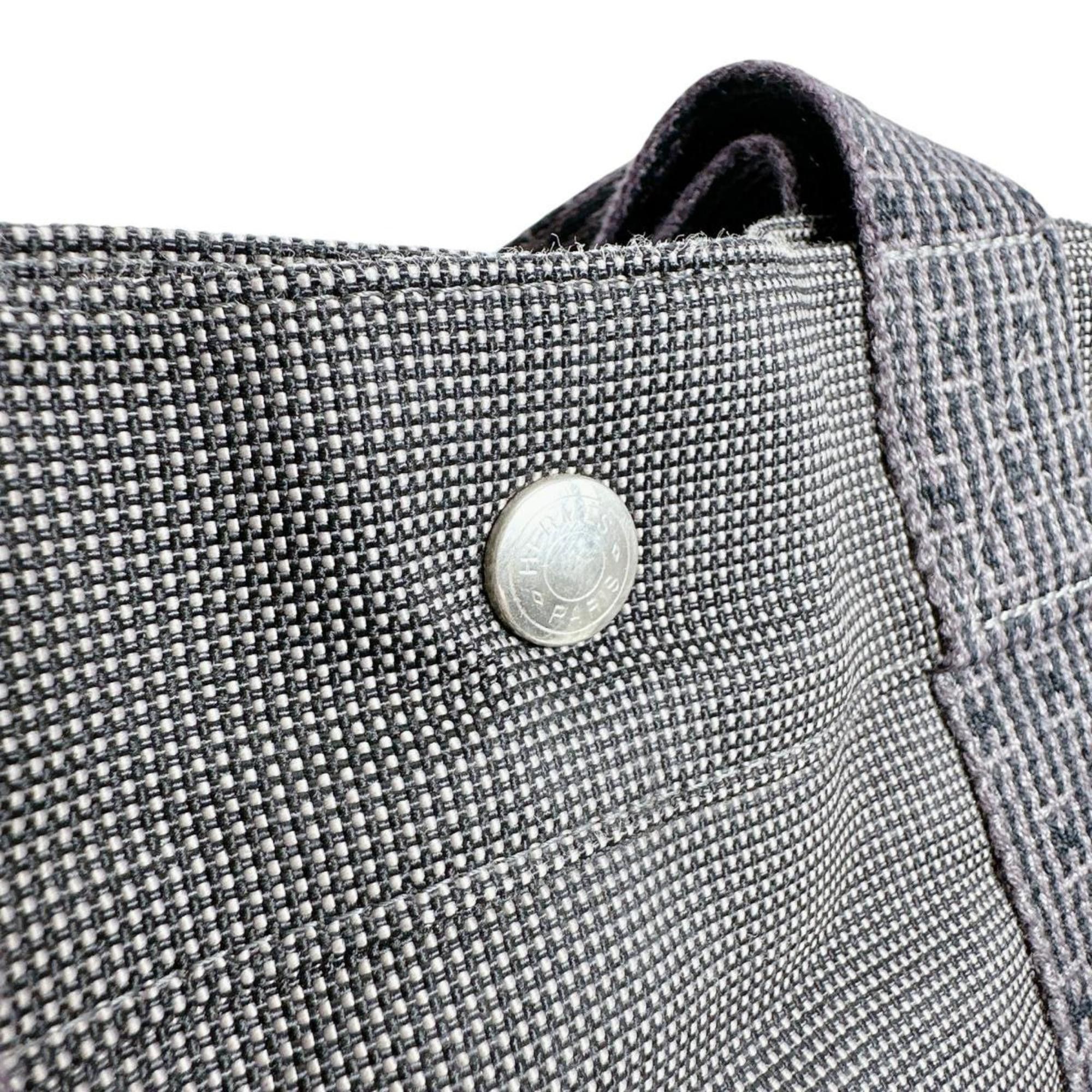 Hermes Hermes Tote Bag Handbag Canvas Air Line MM Cotton Gray Size ONE SIZE - 10 Thumbnail