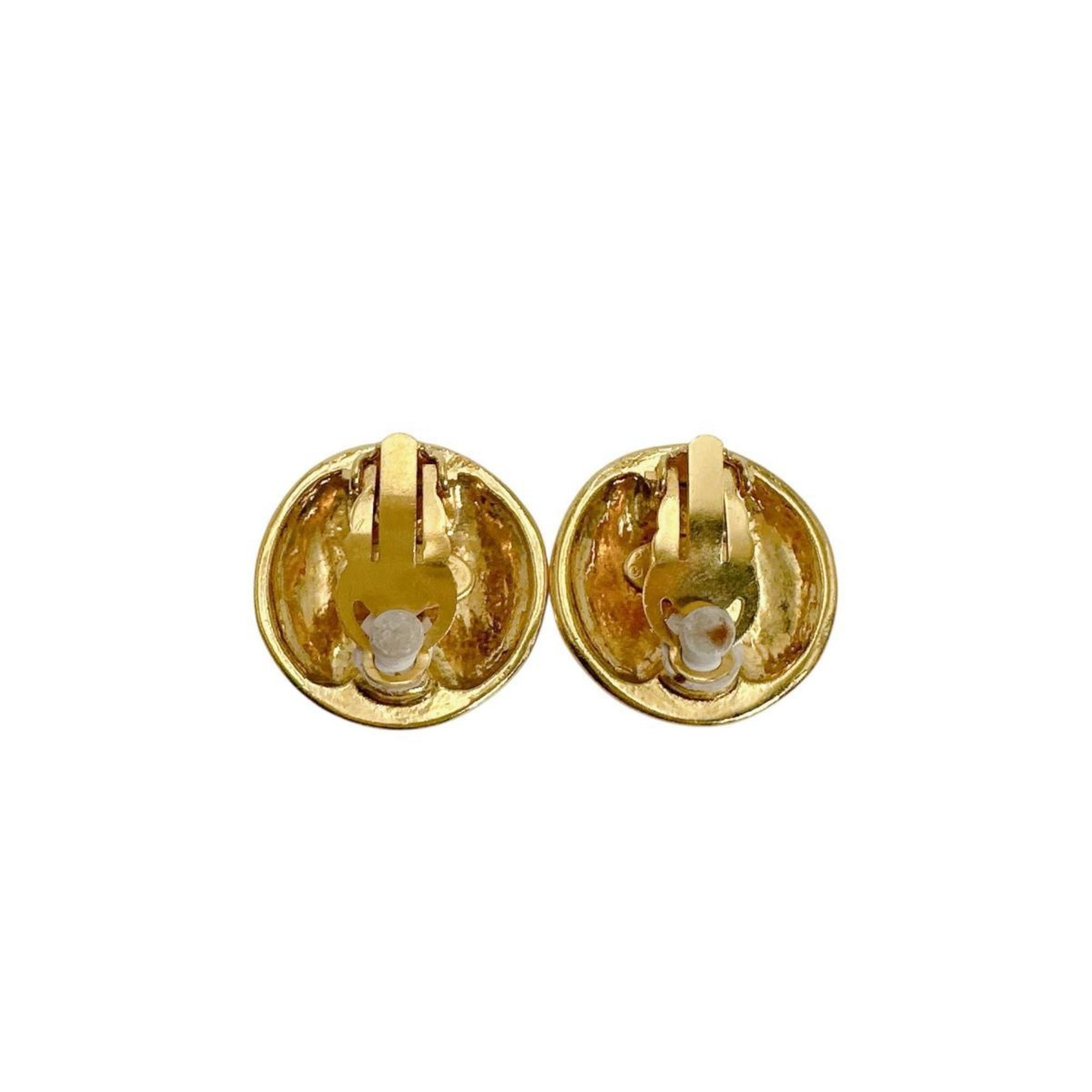 Chanel CHANEL Vintage Coco Mark Metal Gold Earrings Size ONE SIZE - 6 Thumbnail