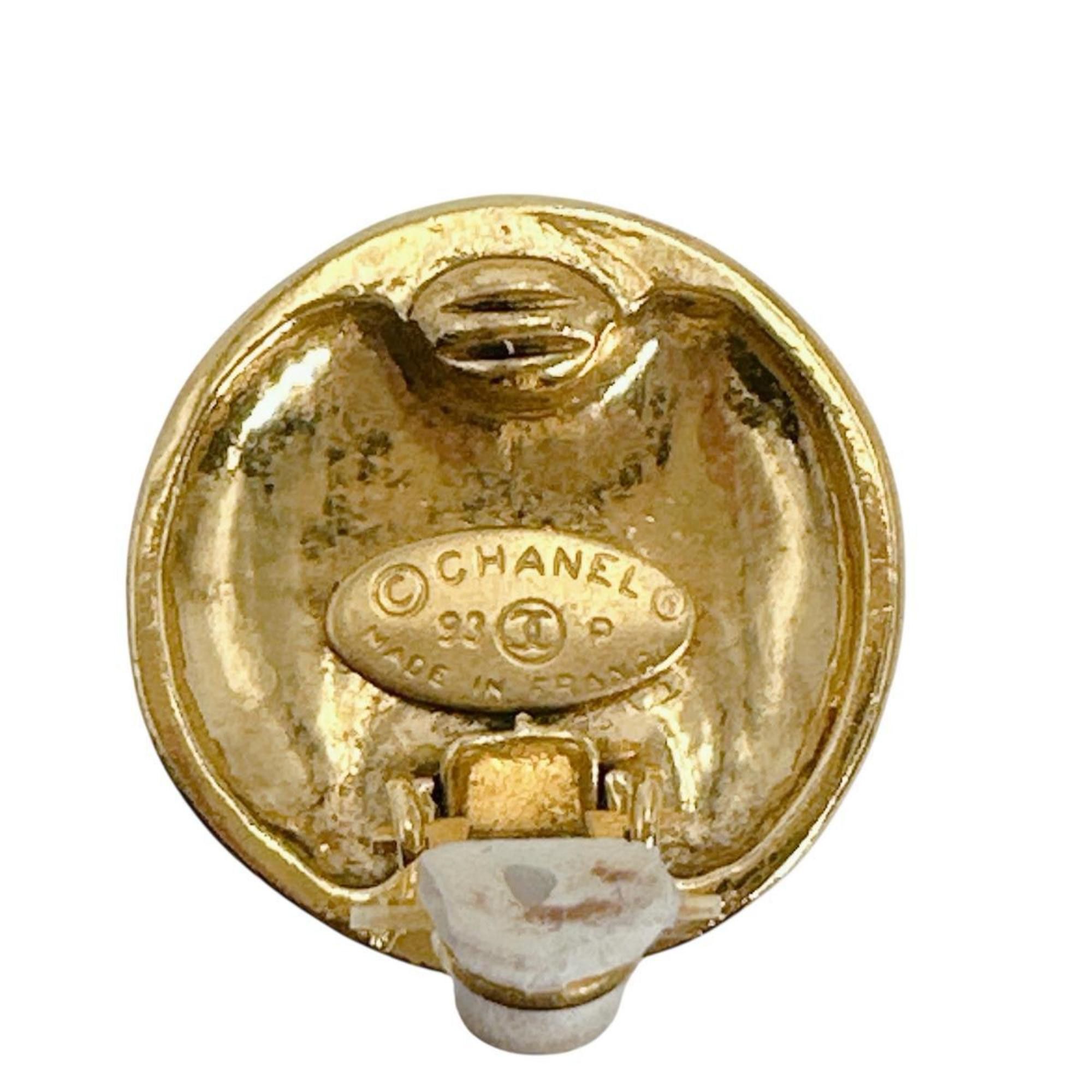 Chanel CHANEL Vintage Coco Mark Metal Gold Earrings Size ONE SIZE - 8 Thumbnail