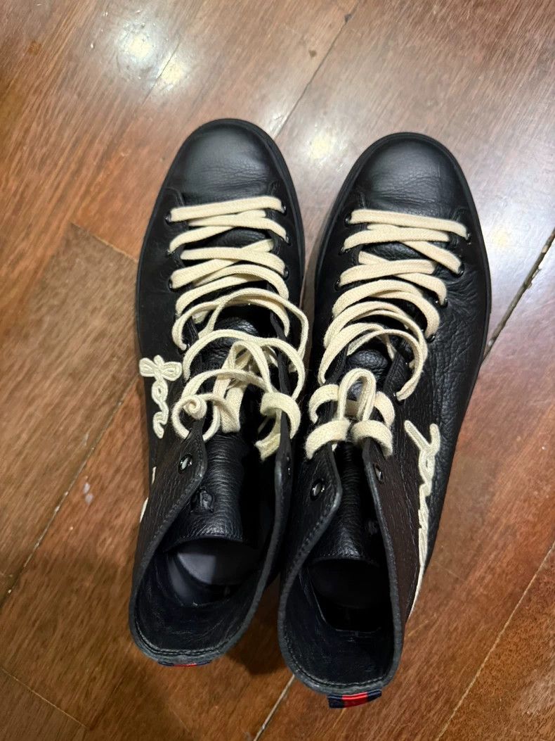 Gucci Gucci Blind For Love Leather High-Top Sneakers - dmc Size US 10.5 / EU 43-44 - 2 Thumbnail