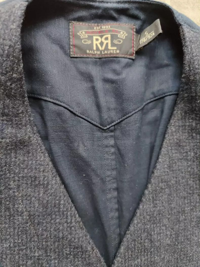 RRL Ralph Lauren RRL Vintage Indigo Wool Vest - dmc Size US S / EU 44-46 / 1 - 3 Thumbnail