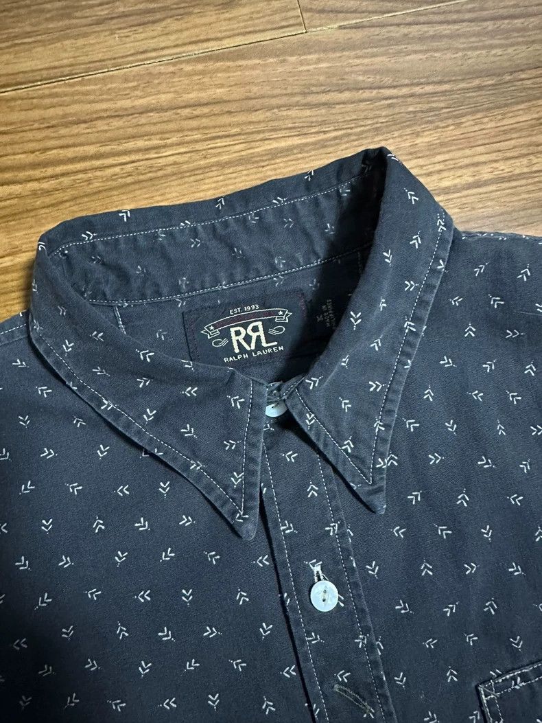 RRL Ralph Lauren RRL Arrow Pattern Long Sleeve Shirt - dmc Size US M / EU 48-50 / 2 - 2 Thumbnail