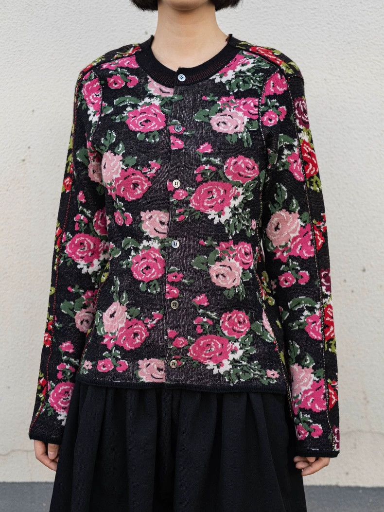Comme des Garcons COMME des GARCONS Reversible Floral Cardigan - dmc Size US S / EU 44-46 / 1 - 5 Thumbnail