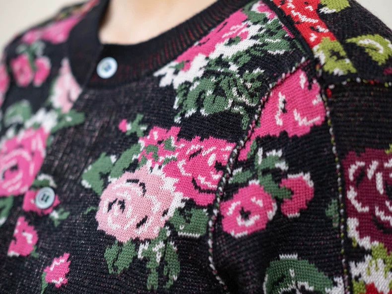 Comme des Garcons COMME des GARCONS Reversible Floral Cardigan - dmc Size US S / EU 44-46 / 1 - 7 Thumbnail