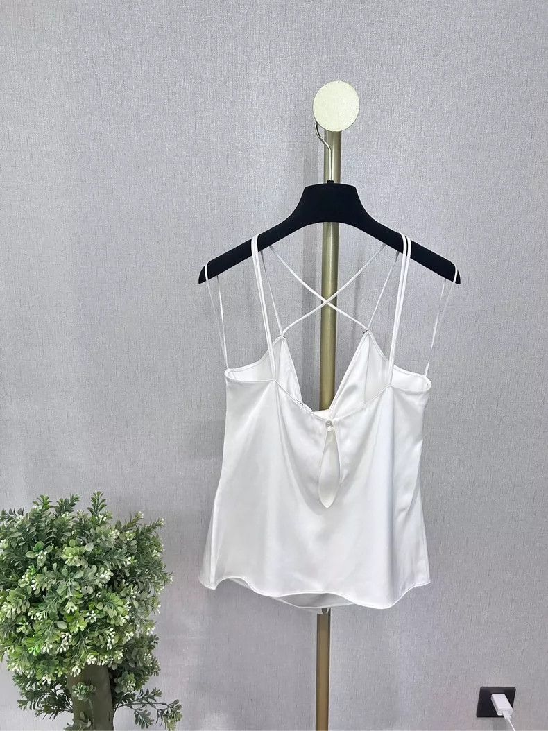 Chanel Chanel 23S White Satin Camisole Top - dmc Size US M / EU 48-50 / 2 - 7 Thumbnail
