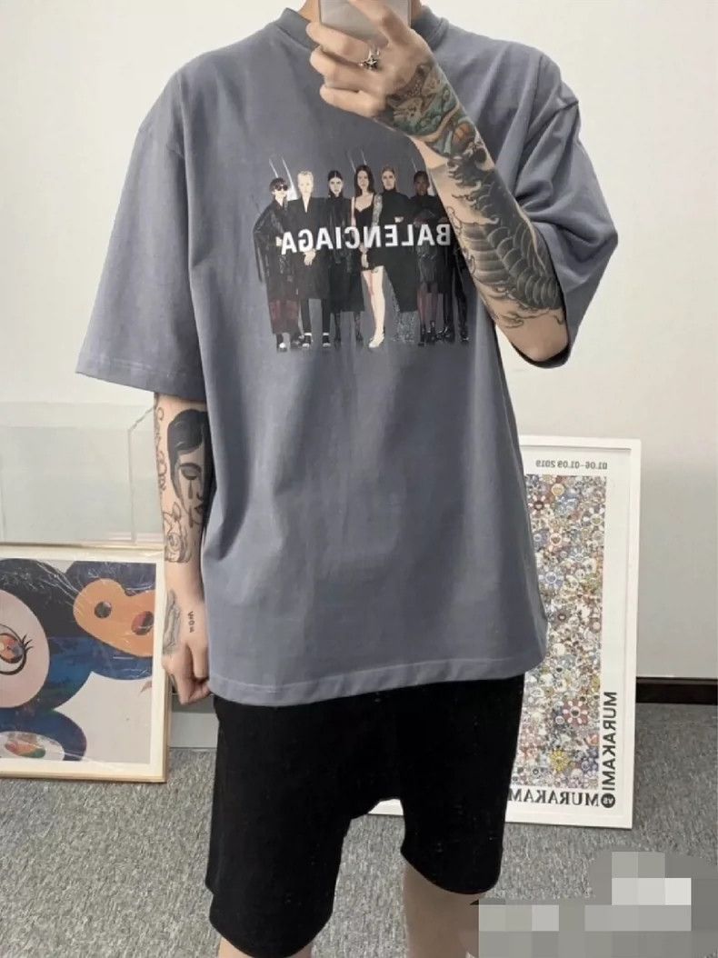 Balenciaga Balenciaga Band Portrait Short Sleeve Tee - dmc Size US M / EU 48-50 / 2 - 4 Thumbnail