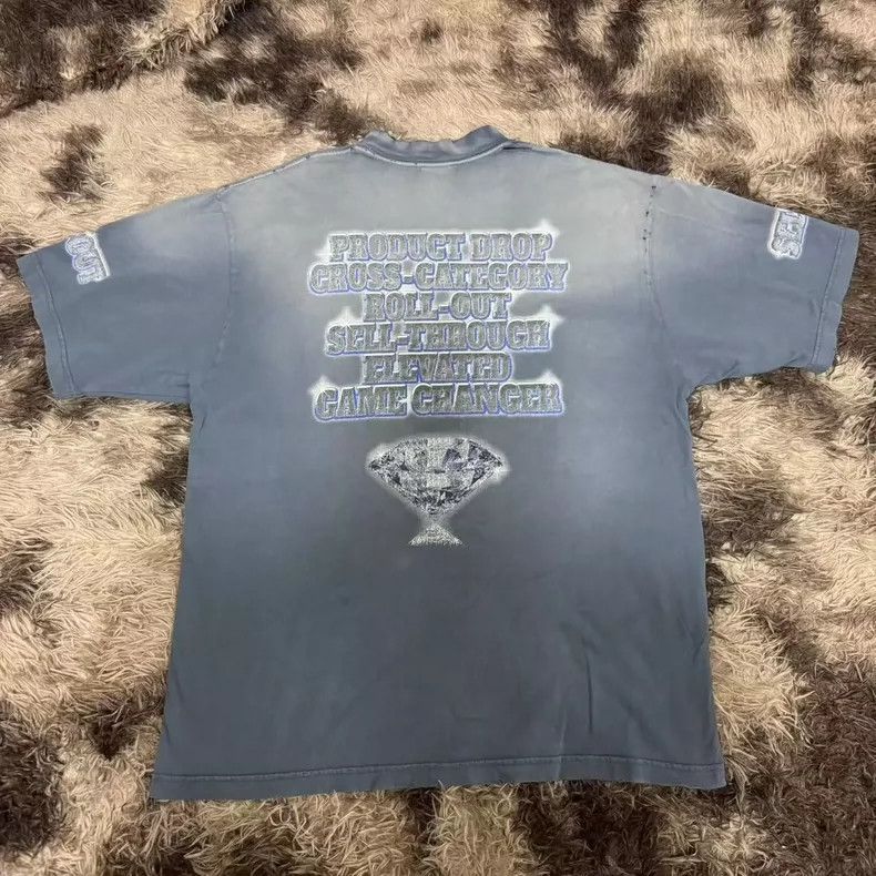 Balenciaga Balenciaga See Now Buy Now Washed Blue T-shirt - dmc Size US M / EU 48-50 / 2 - 2 Thumbnail