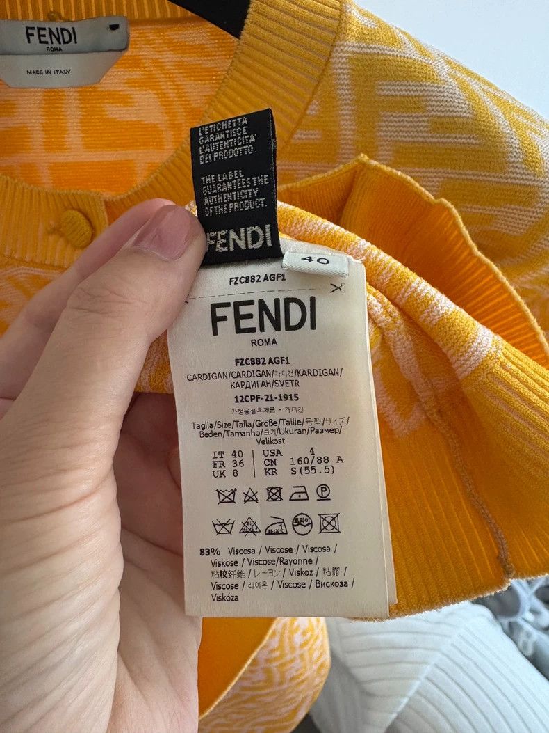Fendi Fendi Double F Logo Cardigan Sweater - dmc Size US S / EU 44-46 / 1 - 8 Thumbnail