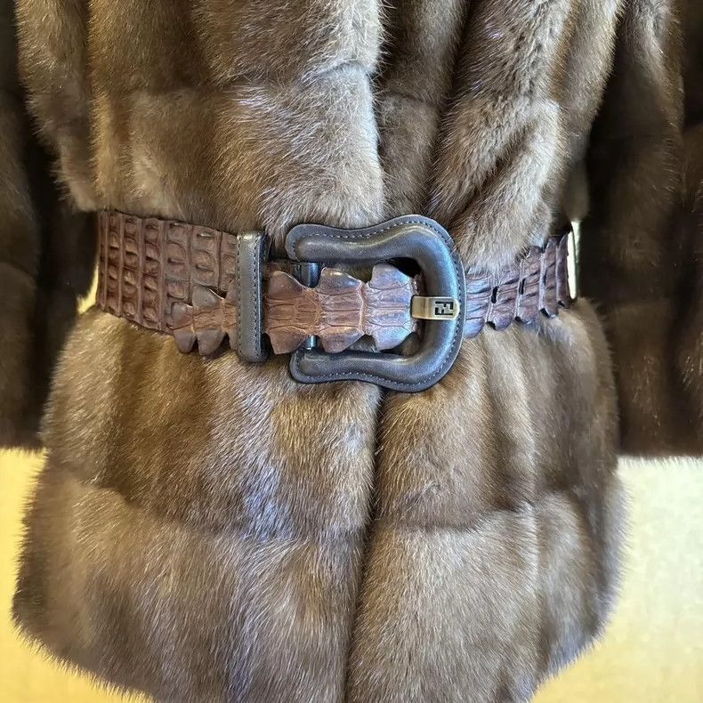 Fendi Fendi Brown Mink Fur Coat with Belt - dmc Size US M / EU 48-50 / 2 - 5 Thumbnail