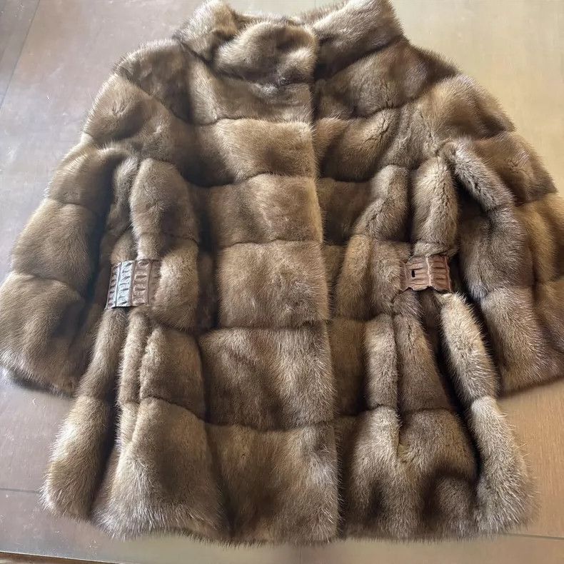 Fendi Fendi Brown Mink Fur Coat with Belt - dmc Size US M / EU 48-50 / 2 - 2 Thumbnail