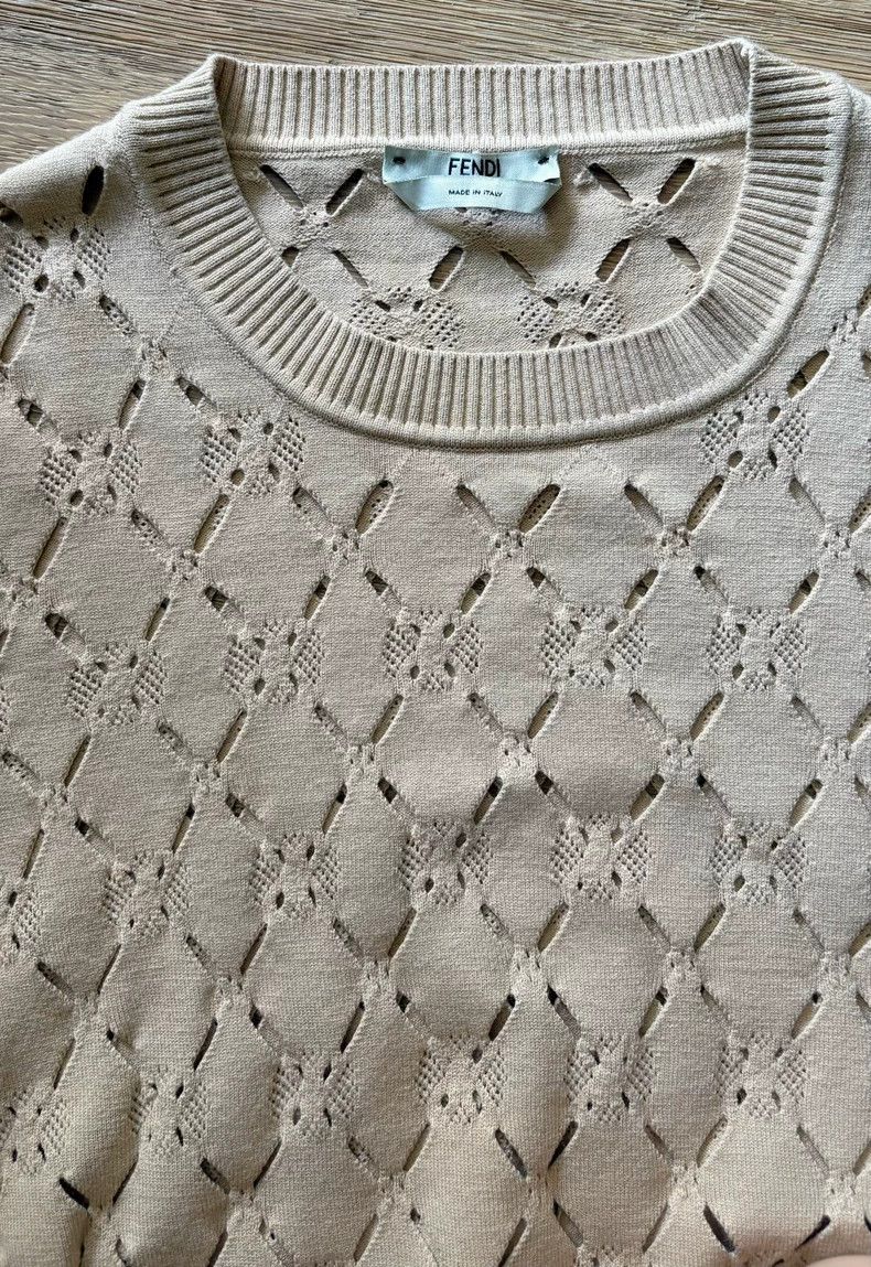 Fendi Fendi Openwork Long Sleeve Sweater - dmc Size US M / EU 48-50 / 2 - 5 Thumbnail