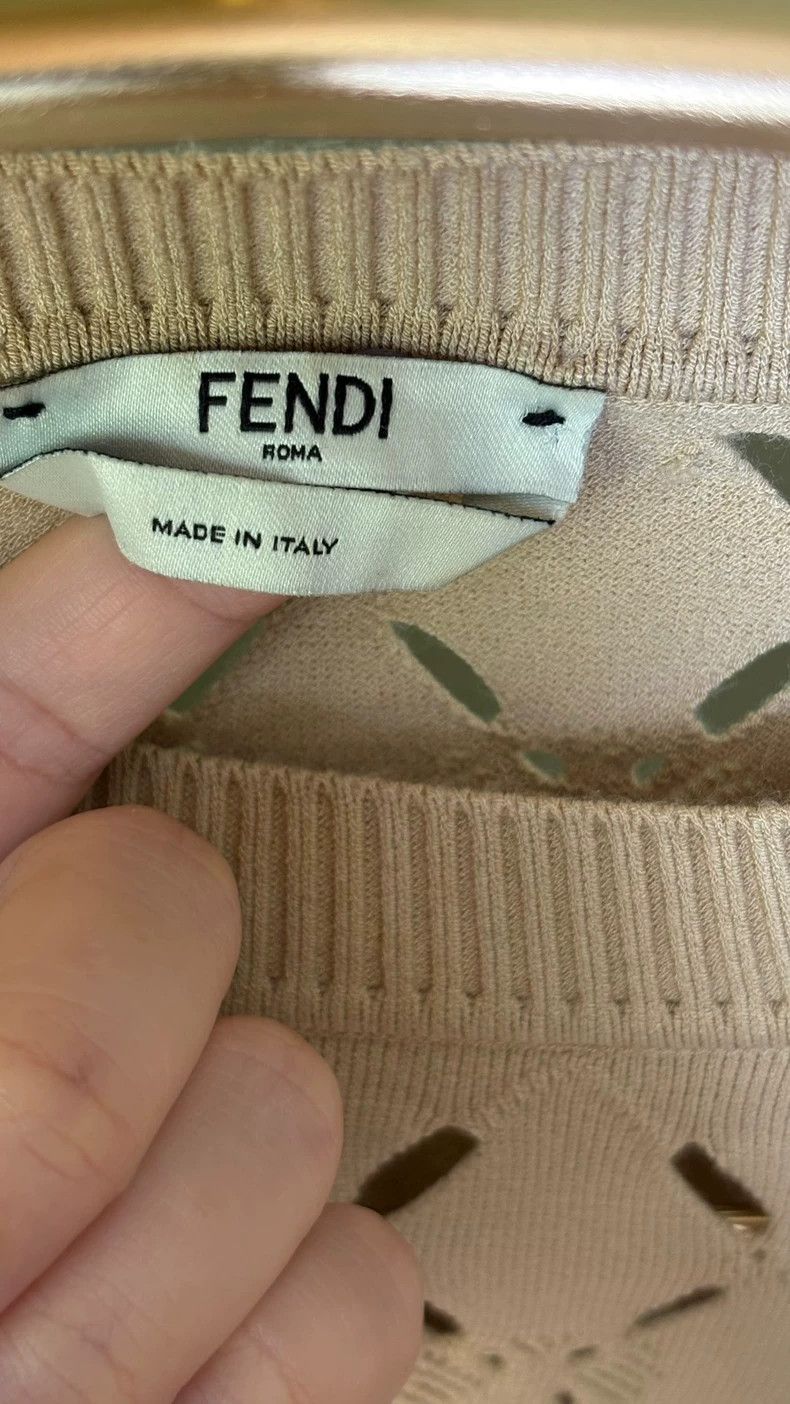 Fendi Fendi Openwork Long Sleeve Sweater - dmc Size US M / EU 48-50 / 2 - 9 Thumbnail