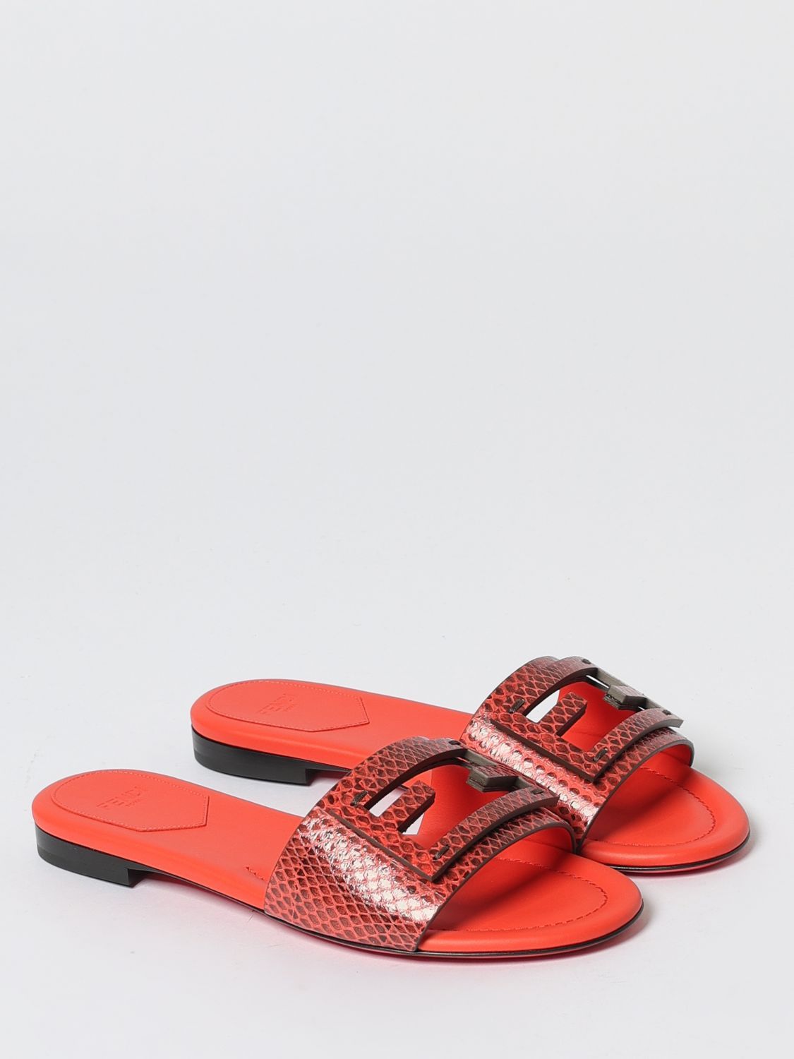 Fendi Fendi Flat Sandals Woman Red Size US 8.5 / IT 38.5 - 2 Thumbnail