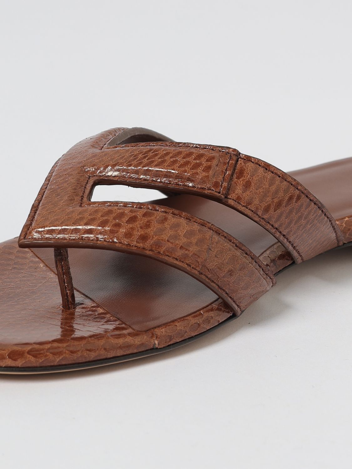Fendi Fendi Flat Sandals Woman Brown Size US 8 / IT 38 - 4 Thumbnail