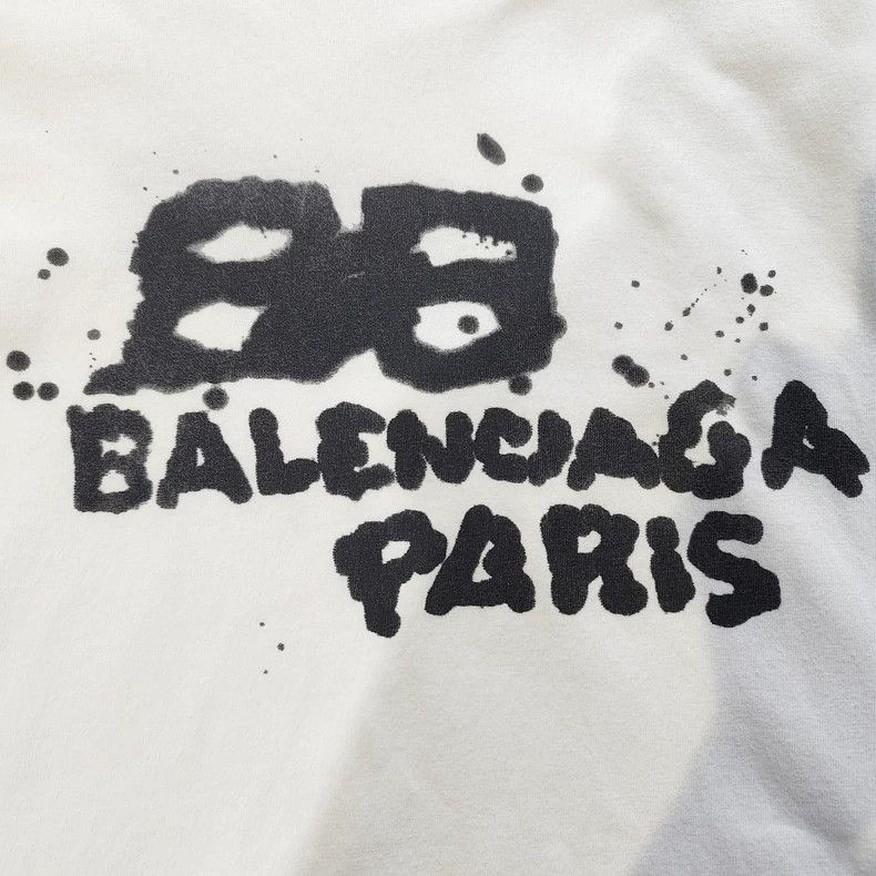 Balenciaga Balenciaga Paris Splatter Print T-Shirt - dmc Size US XS / EU 42 / 0 - 3 Thumbnail