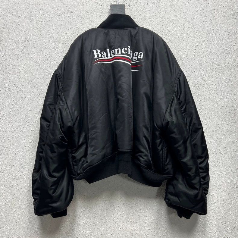 Balenciaga Political Campaign Varsity Bomber Jacket - dmc
