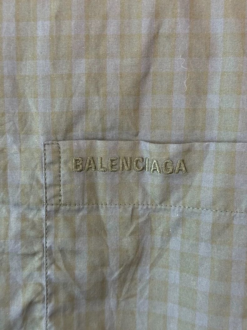 Balenciaga Balenciaga Men's Oversize Check Shirt - dmc Size US M / EU 48-50 / 2 - 2 Thumbnail