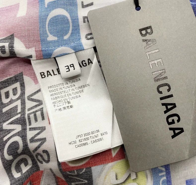 Balenciaga Balenciaga Printed Short Sleeve Shirt - dmc Size US L / EU 52-54 / 3 - 6 Thumbnail