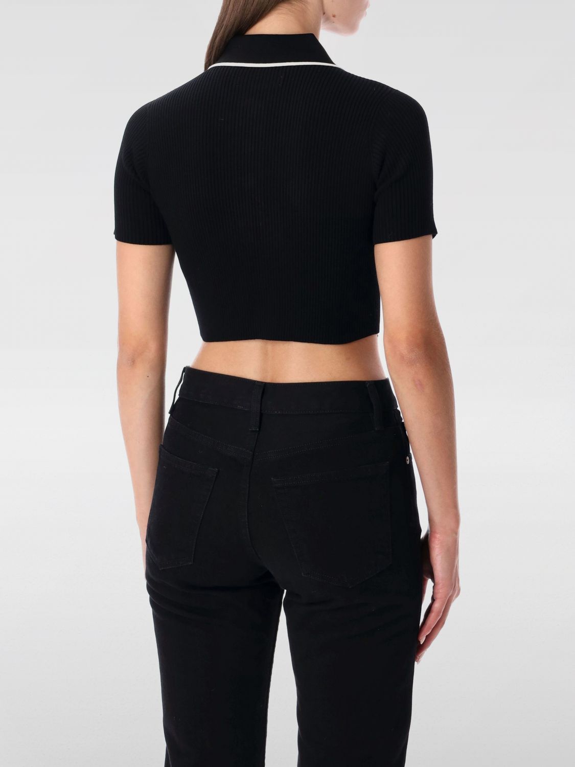 Amiri Amiri Polo Shirt Woman Black Size L / US 10 / IT 46 - 2 Thumbnail
