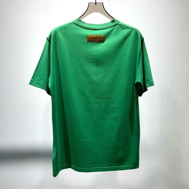 Louis Vuitton Louis Vuitton Green Embossed Short Sleeve T-shirt - dmc Size US XL / EU 56 / 4 - 2 Thumbnail