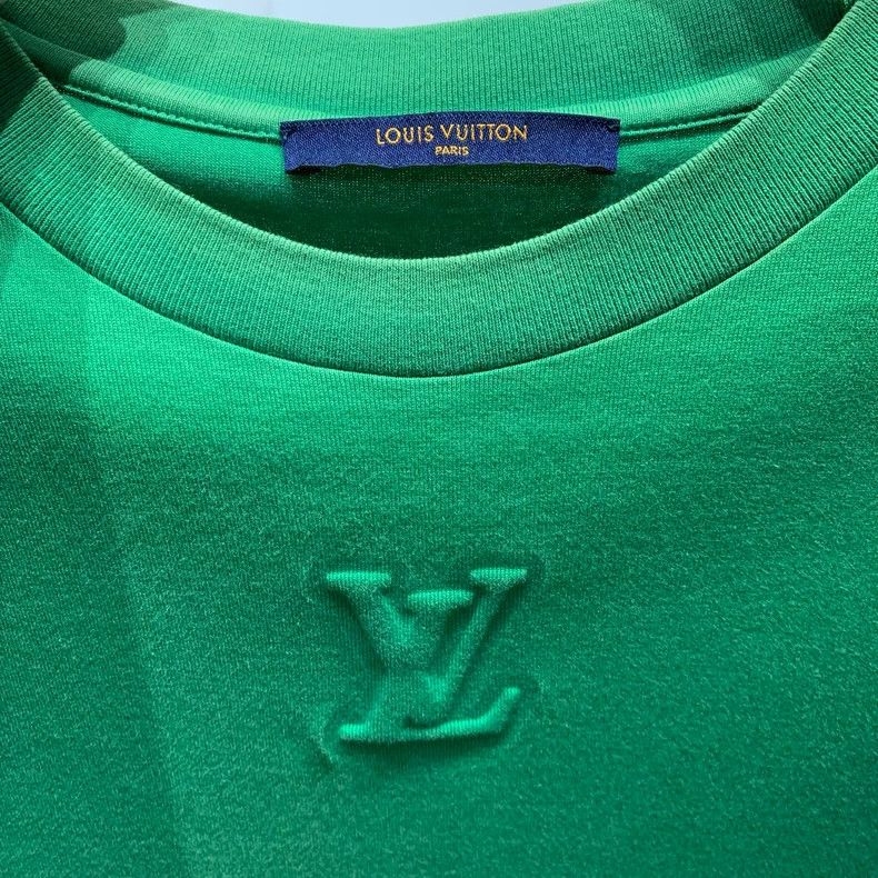 Louis Vuitton Louis Vuitton Green Embossed Short Sleeve T-shirt - dmc Size US XL / EU 56 / 4 - 4 Thumbnail