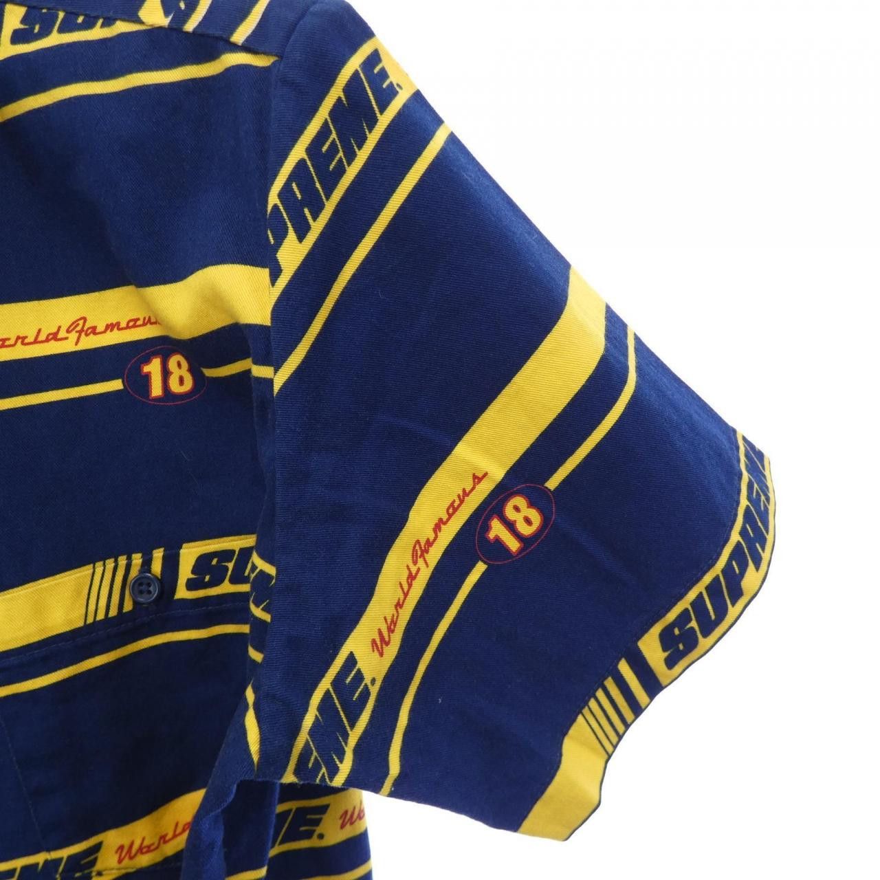 Supreme Supreme Supreme Striped Racing S/S Shirt Cotton Tops DUTY FREE for USA Size ONE SIZE - 6 Thumbnail