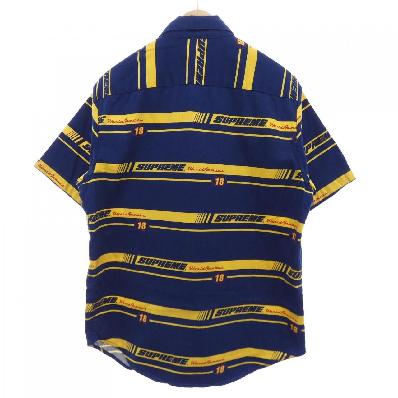 Supreme Supreme Supreme Striped Racing S/S Shirt Cotton Tops DUTY FREE for USA Size ONE SIZE - 2 Thumbnail