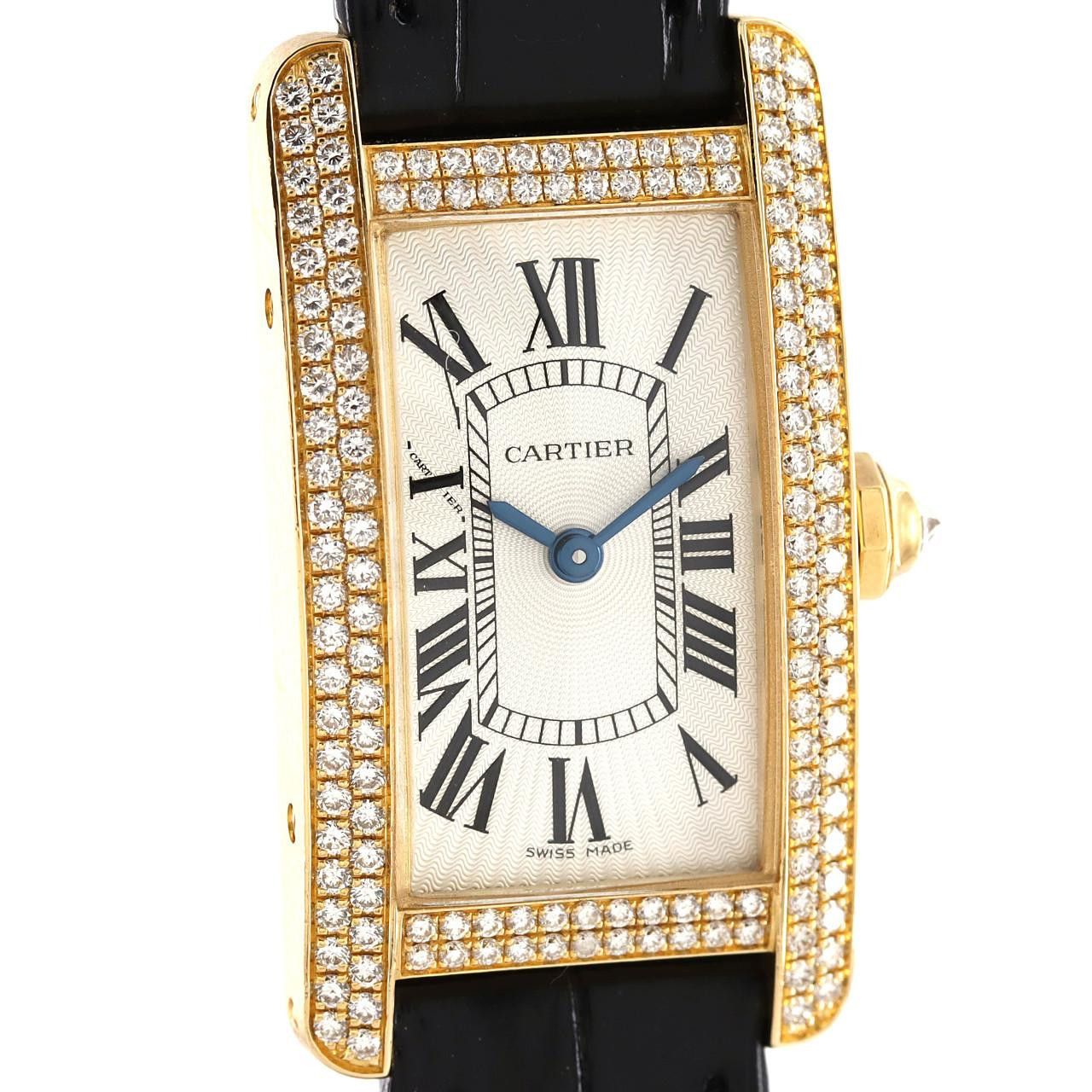 Cartier Cartier Cartier Tank Américaine Au750 Crocodile skin Quartz DUTY FREE for USA Size ONE SIZE - 8 Thumbnail