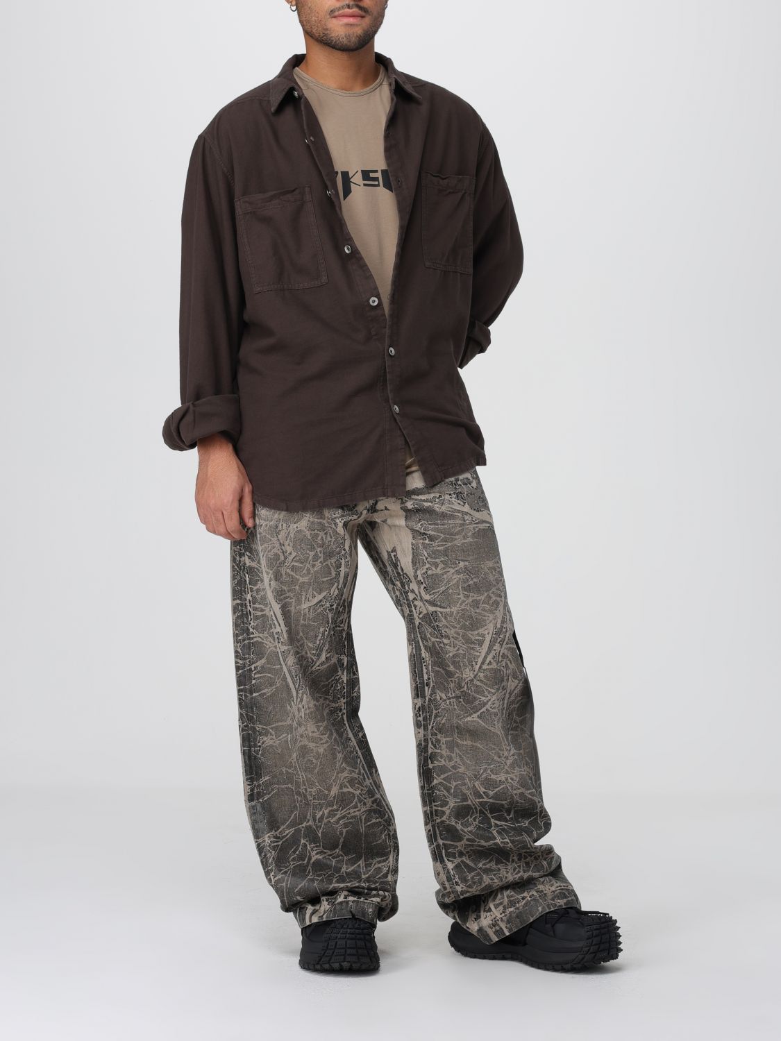 Rick Owens Drkshdw Rick Owens Drkshdw Shirt Men Brown Size US M / EU 48-50 / 2 - 2 Thumbnail