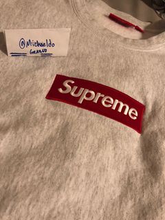 Supreme Grey Box Logo Crewneck | Grailed