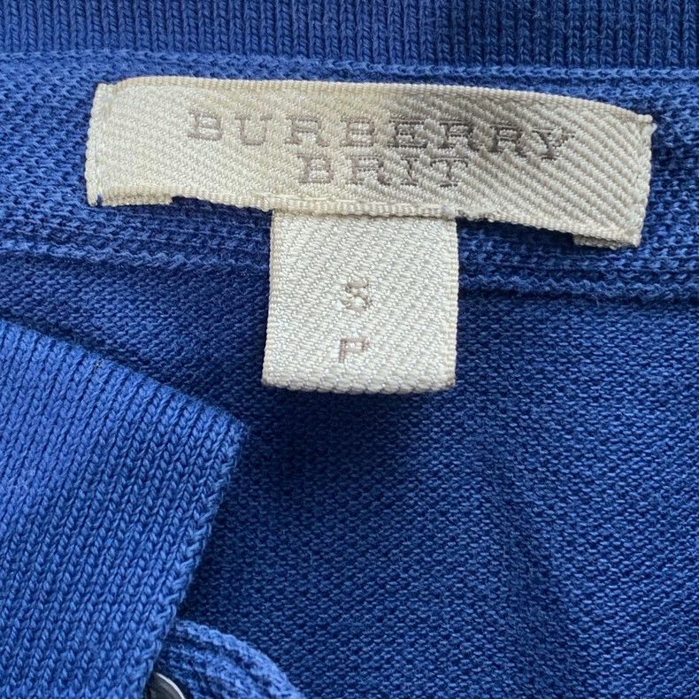 Burberry Burberry Blue Short-Sleeve Polo Shirt-yf Size US S / EU 44-46 / 1 - 4 Thumbnail