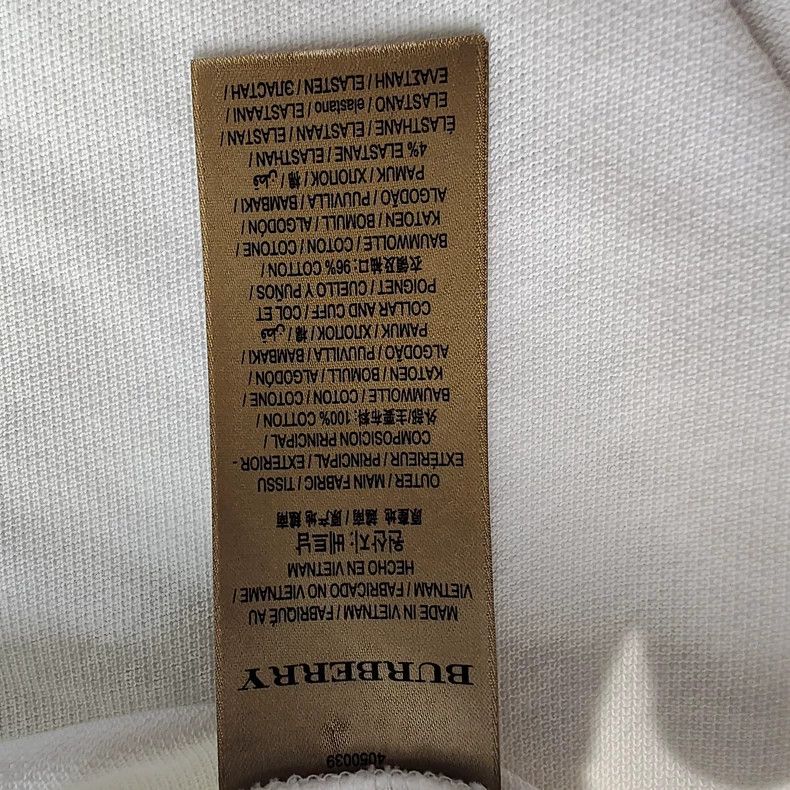 Burberry Burberry Unisex White Polo Shirt L-yf Size US L / EU 52-54 / 3 - 5 Thumbnail