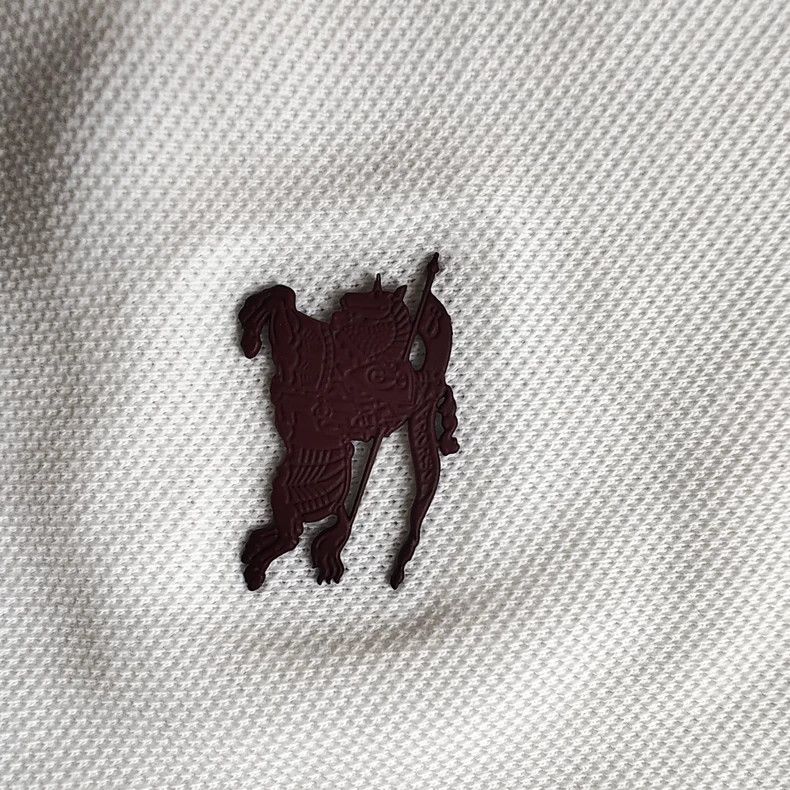 Burberry Burberry Unisex White Polo Shirt L-yf Size US L / EU 52-54 / 3 - 4 Thumbnail
