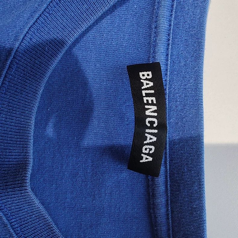 Balenciaga Balenciaga Oversized Blue Short Sleeve T-shirt-yf Size US L / EU 52-54 / 3 - 3 Thumbnail