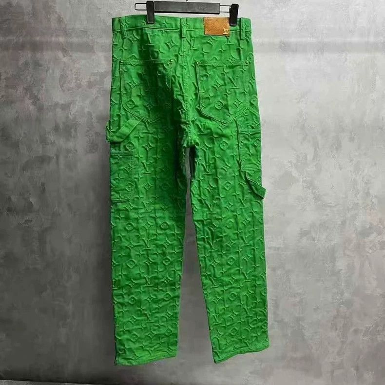 Louis Vuitton Louis Vuitton Green Cargo Solid Jeans-yf Size US 32 / EU 48 - 2 Thumbnail