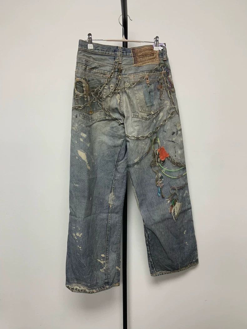 Vintage Acne Studios Baggy 3D Print Denim Jeans-yf Size US 44 / EU 60 - 2 Thumbnail