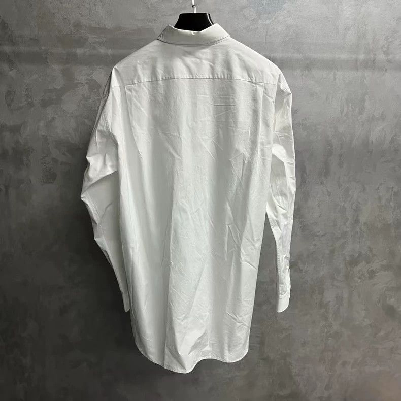 Balenciaga Balenciaga White Logo Pocket Long Sleeve Shirt-yf Size US M / EU 48-50 / 2 - 2 Thumbnail