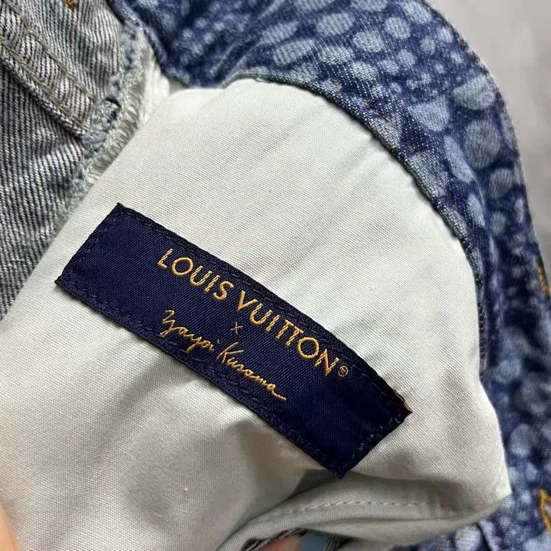Louis Vuitton Louis Vuitton Blue Pumpkin Print Denim Jeans-yf Size US 33 - 3 Thumbnail