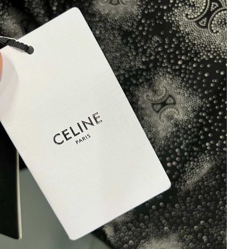 Celine Celine Black Logo Print Short Sleeve Shirt-yf Size US M / EU 48-50 / 2 - 4 Thumbnail