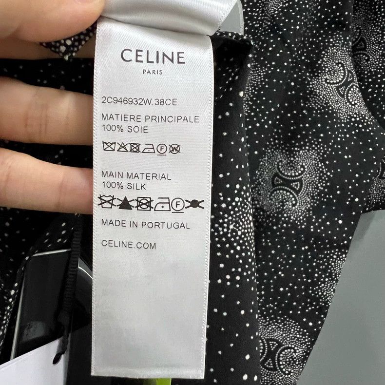 Celine Celine Black Logo Print Short Sleeve Shirt-yf Size US M / EU 48-50 / 2 - 6 Thumbnail